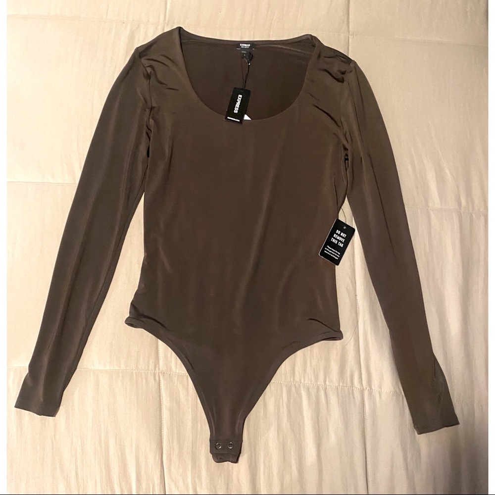 Express double lined thong body suit